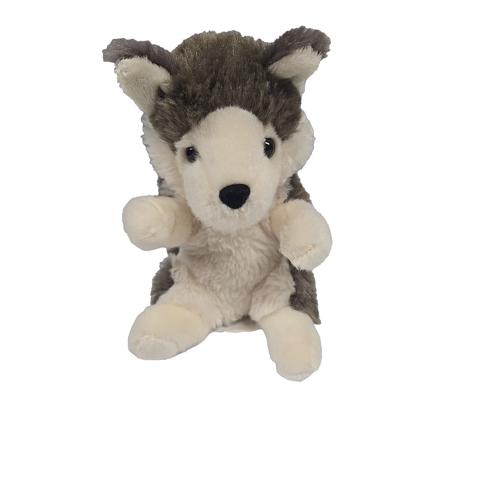 Douglas Cuddle Toys Gray Wolf Lil Baby Handful Plush Stuffed Animal Toy 6 Inch